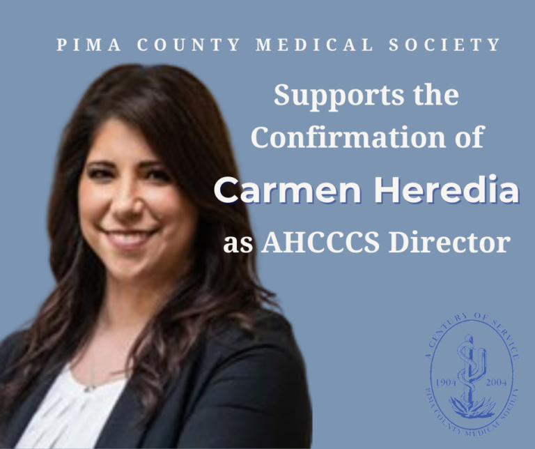 PCMS Supports Carmen Heredia for AHCCCS Director Pima County Medical
